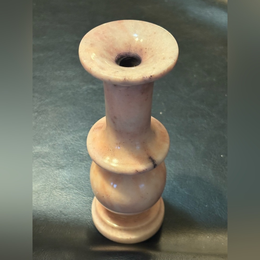 Pink Marble Pillar Bud Vase (5-M5)
